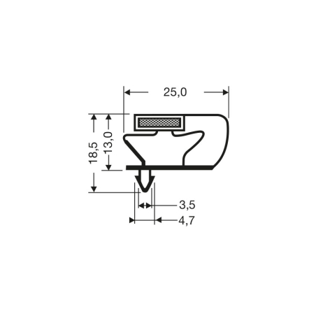 Joint a clipser 2550mm/lng - JPC-2050-050 - Linum
