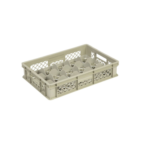 Casier a verres 15 comp. 600x400x130mm &Oslash;106mm - ajoure - GOP-9133-093 - Linum