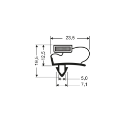Joint magnetique - 2550mm/lng  - JPC-2100-050 - Linum