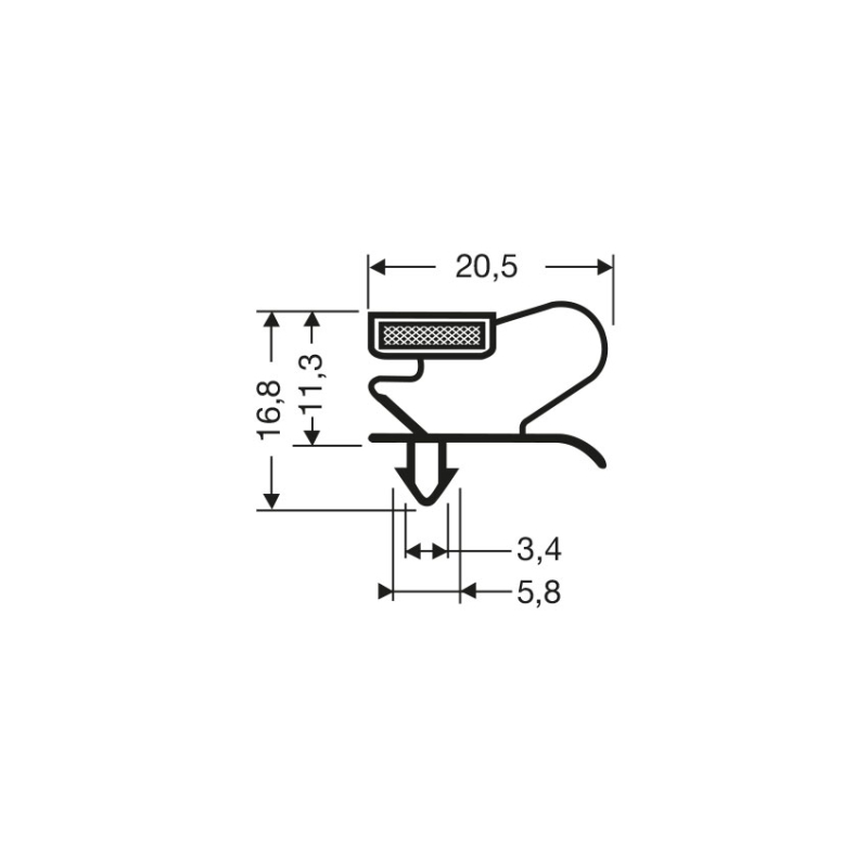 Joint magnetique - 2550mm/lng  - JPC-3250-050 - Linum
