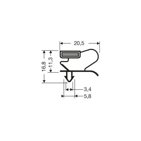 Joint magnetique - 2550mm/lng  - JPC-3250-050 - Linum