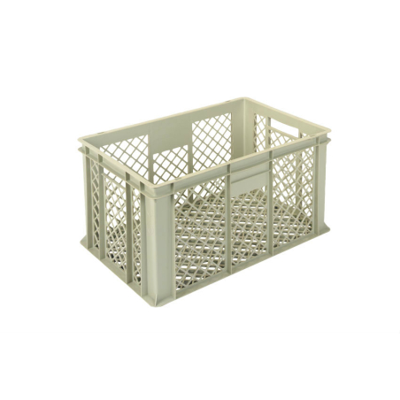 Euronorm 600x400x320mm - renforce 63l - fond & cotes ajoures - GGP-6322-093 - Linum