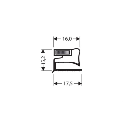 Profil plat aimante - 2600mm/lng Avec aimant c25 - JPF-1104-052 - Linum