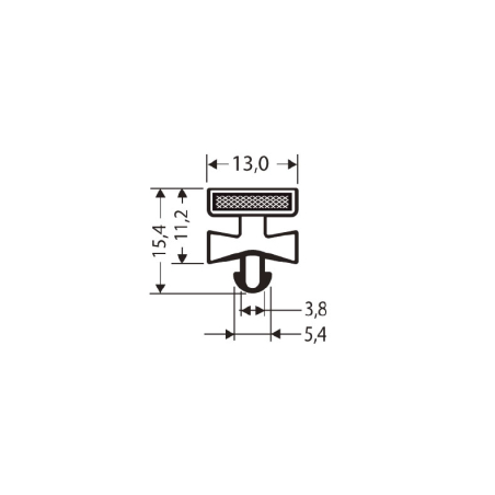 Joint magnetique - 2550mm/lng Avec aimant m18 - JPC-1470-050 - Linum