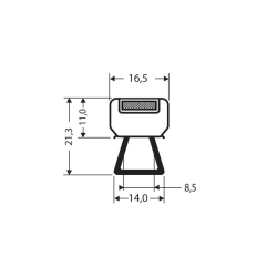 Joint magnetique - 2550mm/lng Avec aimant ms20 - JPC-1480-050 - Linum