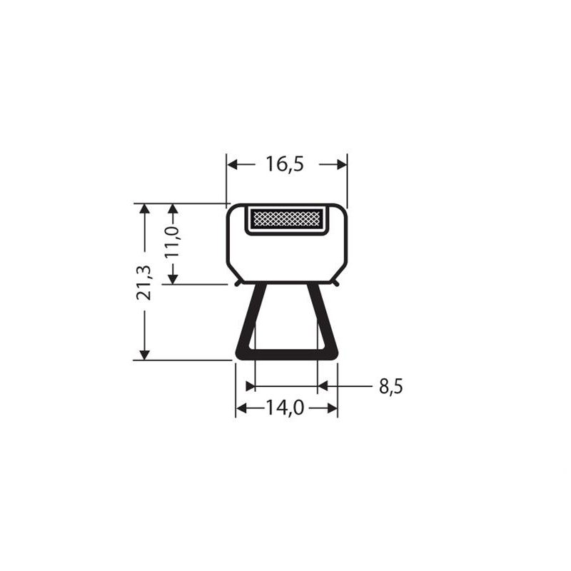 Joint magnetique - 2550mm/lng Avec aimant ms20 - JPC-1480-050 - Linum