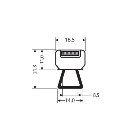Joint magnetique - 2550mm/lng Avec aimant ms20 - JPC-1480-050 - Linum