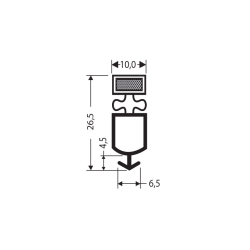 Joint a clipser - aimant compris 2350mm/lng - JPC-1500-020 - Linum