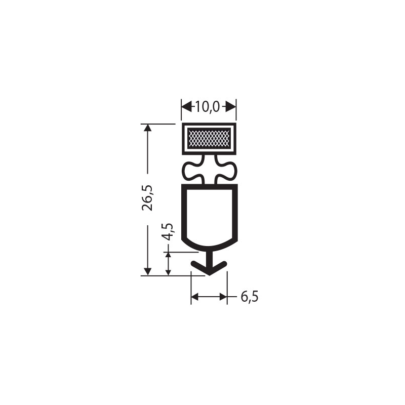Joint a clipser - aimant compris 2350mm/lng - JPC-1500-020 - Linum