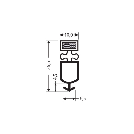 Joint a clipser - aimant compris 2350mm/lng - JPC-1500-020 - Linum