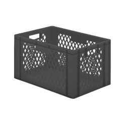 Euronorm 600x400x320mm - standard Fond plein - cotes ajoures - RTD-6322-050 - Linum