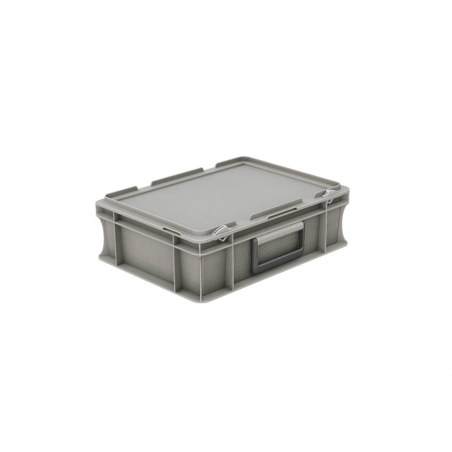 Bac euronorm 400x300x133 mm Avec couvercle et poignee - BUB-4120-050 - Linum