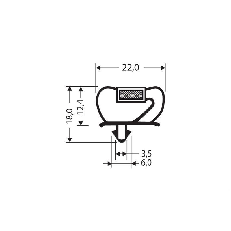Joint magnetique - 2550mm/lng Avec aimant m25 - JPC-1030-020 - Linum
