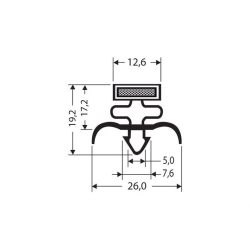 Joint magnetique - 2550mm/lng Avec aimant m18 - JPC-1050-020 - Linum