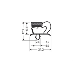 Joint magnetique - 2500mm/lng Avec aimant m25 - JPC-1080-050 - Linum