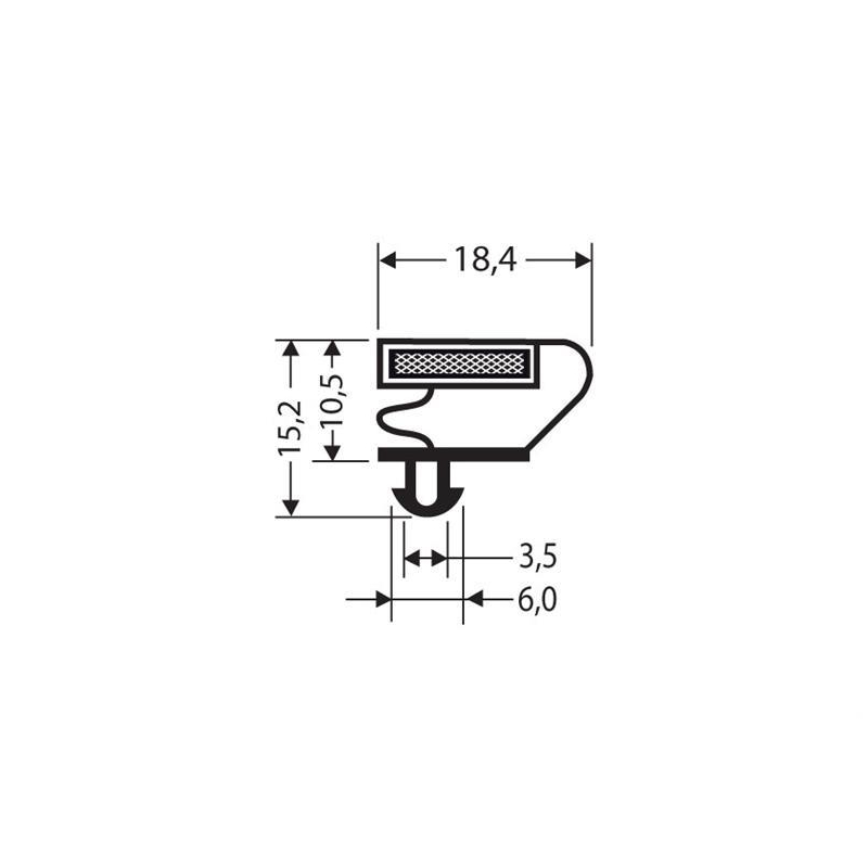 Joint magnetique - 2550mm/lng Avec aimant m18 - JPC-1090-050 - Linum