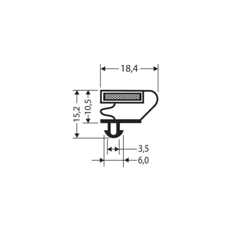 Joint magnetique - 2550mm/lng Avec aimant m18 - JPC-1090-050 - Linum