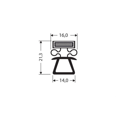 Joint magnetique - 2550mm/lng Avec aimant m71 - JPC-1100-010 - Linum