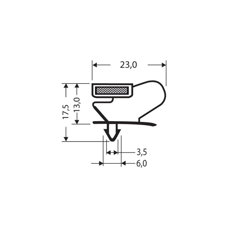 Joint magnetique - 2550mm/lng Avec aimant m18 - JPC-1250-050 - Linum
