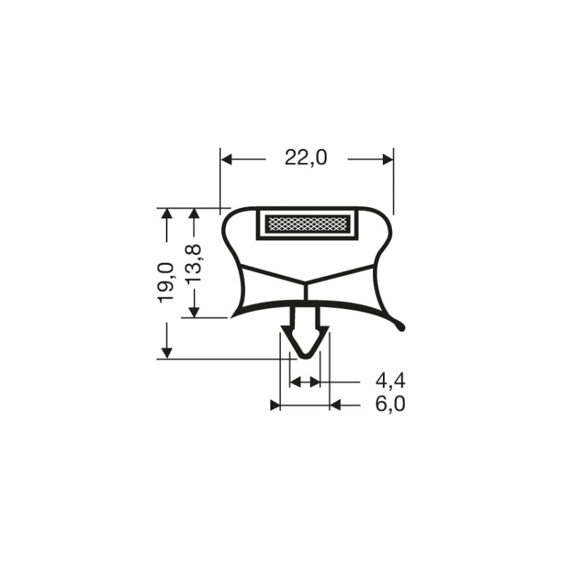 Joint magnetique - 2550mm/lng Avec aimant m18 - JPC-1340-050 - Linum