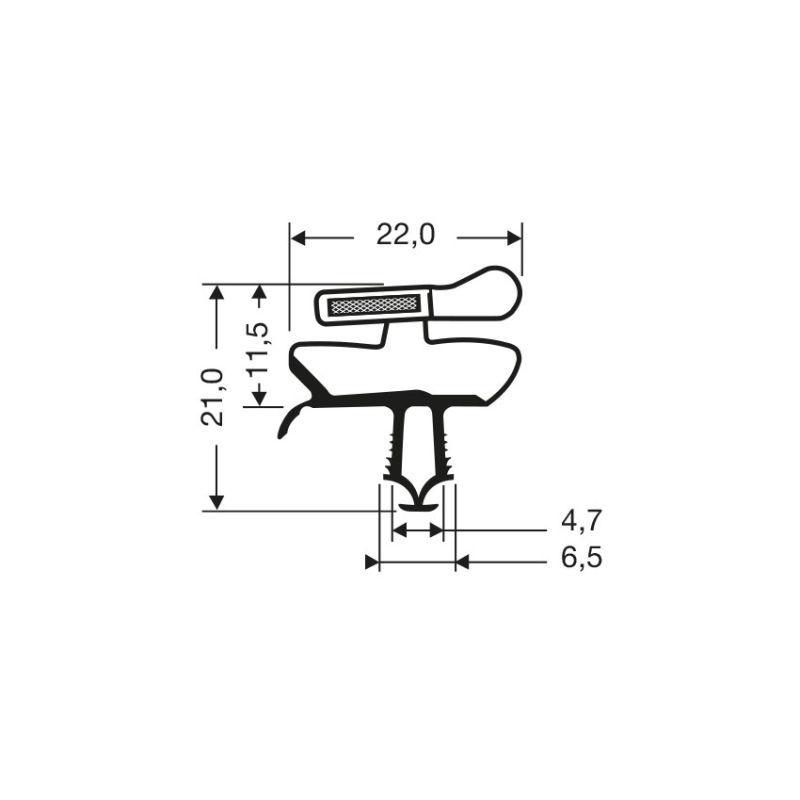 Joint magnetique - 2550mm/lng  - JPC-3930-010 - Linum
