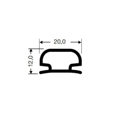 Joint de porte pour meubles frigo Profil Plat PVC - JPF-0330-020 - Linum