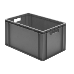 Bac de Stockage EURONORM 600x400x320mm avec Fond et C&ocirc;t&eacute;s Pleins - RTC-6322-050 - Linum