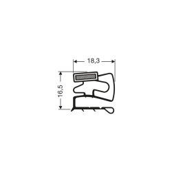 Joint de porte pour meuble frigo Profil plat aimant&eacute; - JPF-1180-050 - Linum