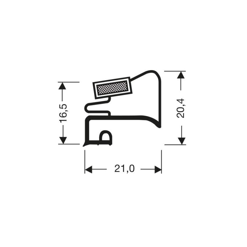 Joint de porte magn&eacute;tique pour meubles frigo - JPP-1130-050 - Linum