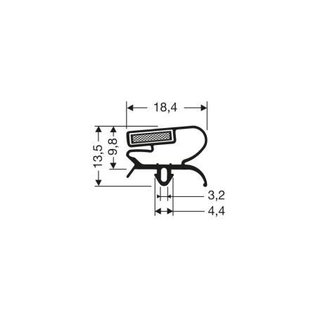 Joint de porte pour meuble frigo Aimant M66 inclus - JPC-1334-020 - Linum