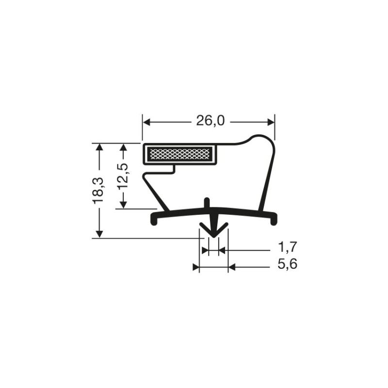 Joint Magn&eacute;tique pour Porte Frigo - JPC-2230-050 - Linum