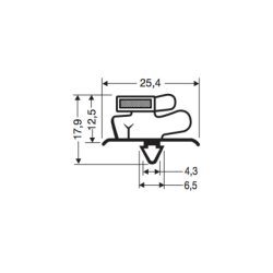Joint de porte pour meubles frigo Magn&eacute;tique - JPC-1600-050 - Linum