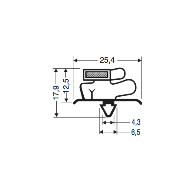 Joint de porte pour meubles frigo Magn&eacute;tique - JPC-1600-050 - Linum