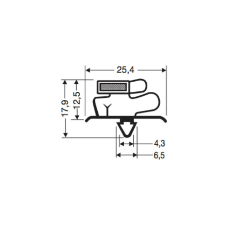 Joint de porte pour meubles frigo Magn&eacute;tique - JPC-1600-050 - Linum