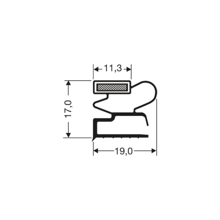Joint de porte pour meubles frigo Profil plat aimant&eacute; - JPF-1150-010 - Linum