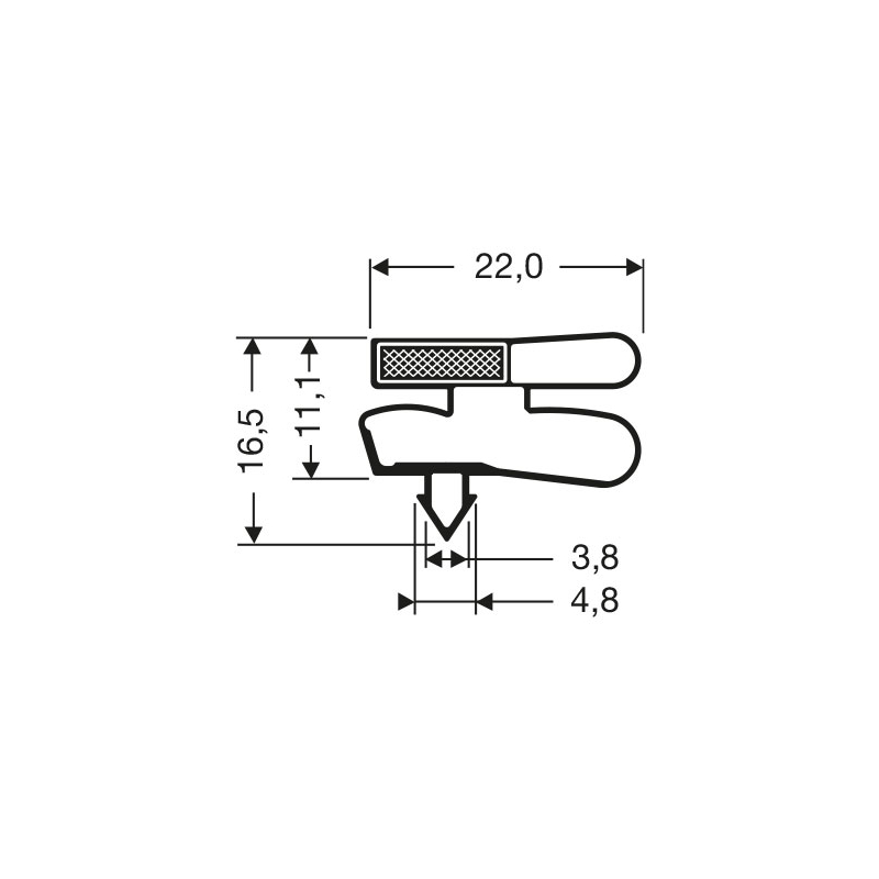 Joint de porte magn&eacute;tique pour meubles frigo &ndash; JPC-1520-010 &ndash; Linum