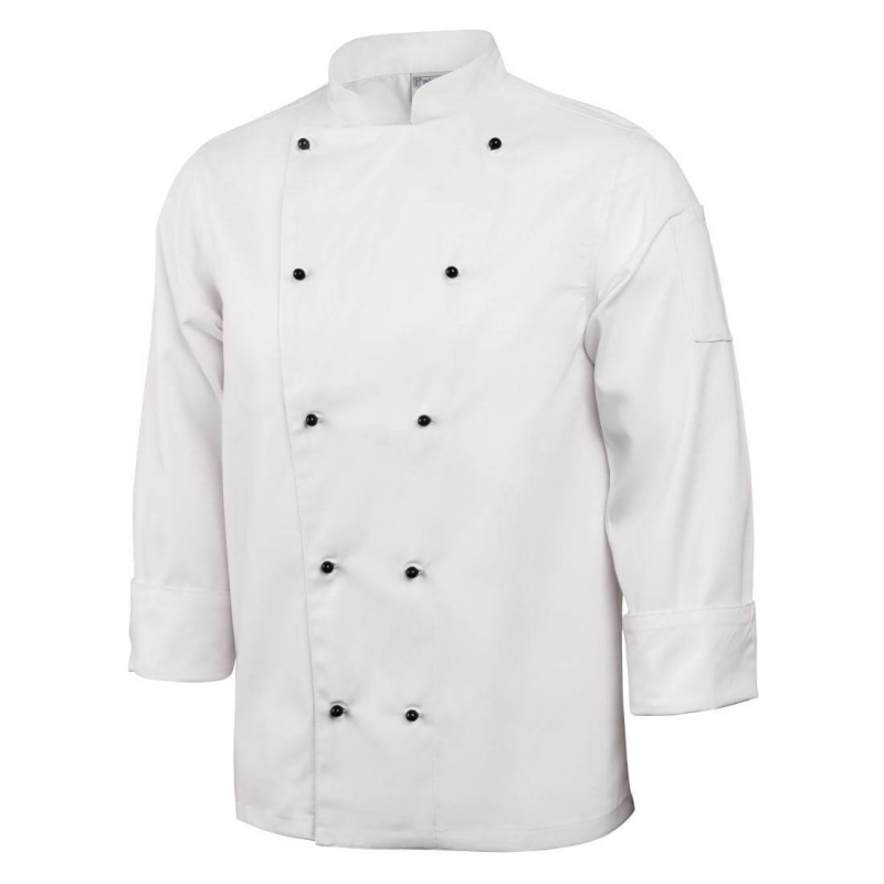 Veste Chef Unisexe - Confort et R&eacute;sistance 235g/m&sup2; - DL710-M - Whites Chefs Clothing