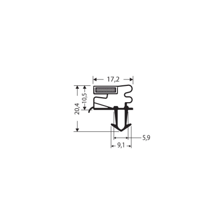 Joint de porte magn&eacute;tique pour meubles frigo - 2550mm - Linum