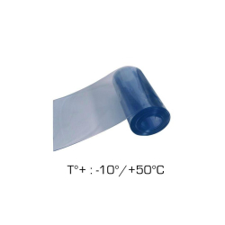 Rideaux &agrave; lani&egrave;res Fermoflex PVC Transparent Bleu - FFX-1014-000 - Linum