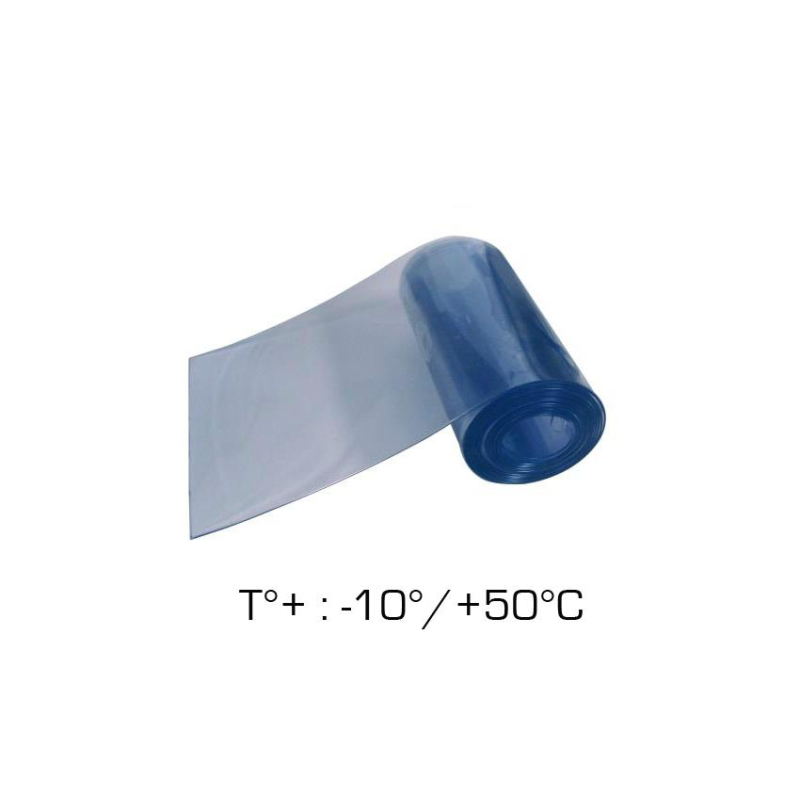 Rideaux &agrave; lani&egrave;res Fermoflex PVC Transparent Bleu - FFX-1014-000 - Linum
