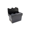 Bac Navette Ergonomique Noir avec Couvercle Color&eacute; - DPT-6405-020 - Linum