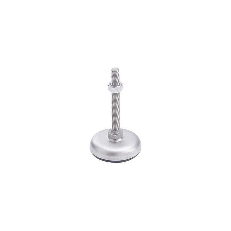 Pied de machine en AISI304 &Oslash;60mm, r&eacute;glable M12 H80mm 20 kN - TSP-3216-000 - Linum