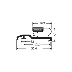 Joint de porte magn&eacute;tique pour frigo - 2600mm - Linum