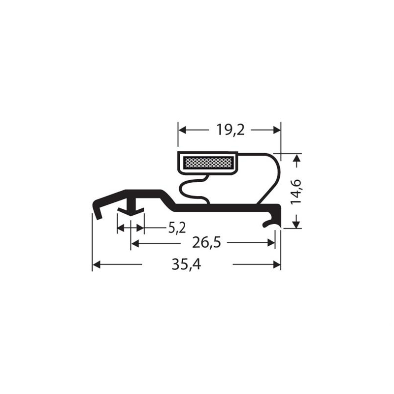 Joint de porte magn&eacute;tique pour frigo - 2600mm - Linum