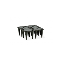 Bac de r&eacute;tention HD bas Caillebotis PE 400x400x170mm - REC-9005-020 - Linum