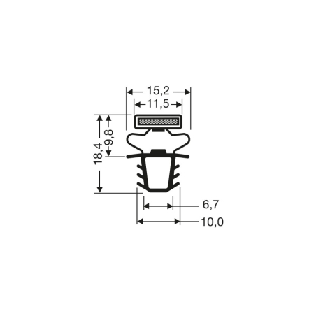 Joint Magn&eacute;tique pour Meuble Frigo - 2550mm - JPC-2170-020 - Linum