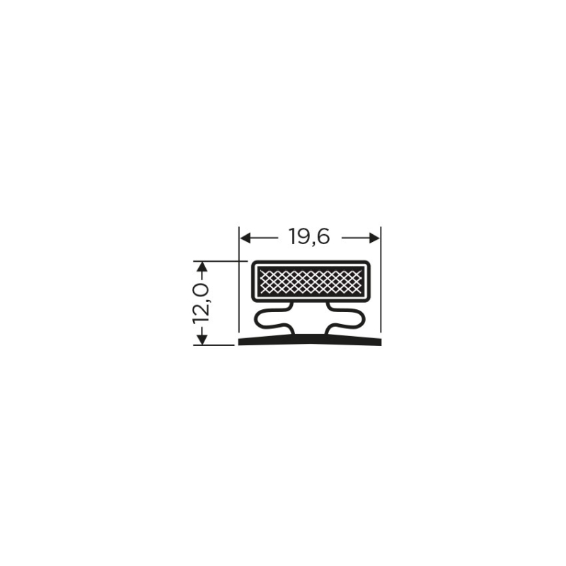 Joint de porte pour meubles frigo Profil Plat Aimant&eacute; - JPF-1160-020 - Linum