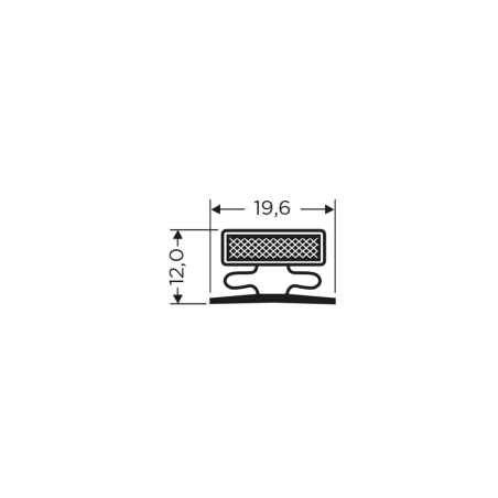 Joint de porte pour meubles frigo Profil Plat Aimant&eacute; - JPF-1160-020 - Linum
