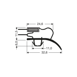 Joint de porte pour meubles frigo Magnetique - JPC-1980-050 - Linum