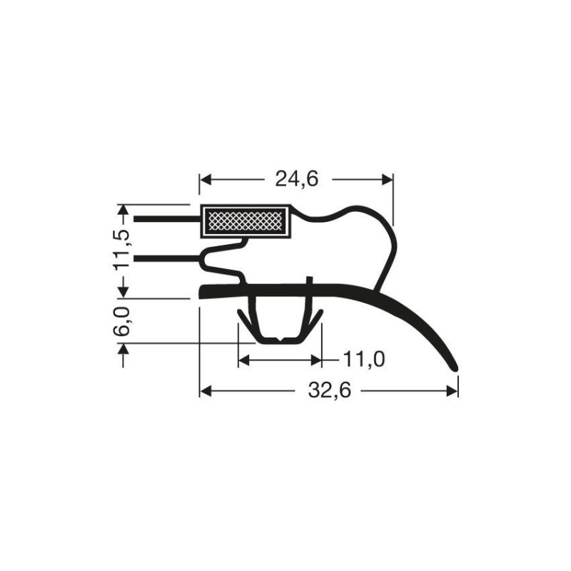 Joint de porte pour meubles frigo Magnetique - JPC-1980-050 - Linum